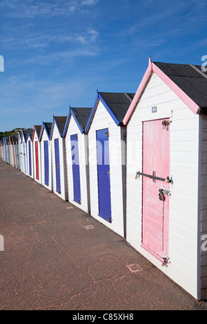 Angleterre Devon cabines de plage de Goodrington Sands Banque D'Images