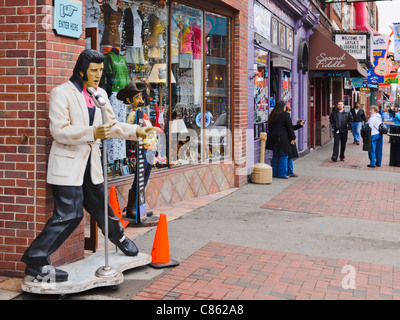 Statue d'Elvis Presley, Nashville Broadway Banque D'Images