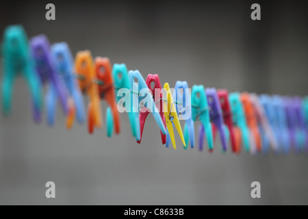 Des pinces à linge sur Banque D'Images