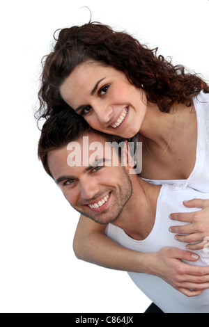 Portrait d'un couple d'amoureux Banque D'Images