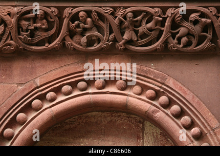 Détail de la Munster dans Bâle Bâle, Suisse. Banque D'Images