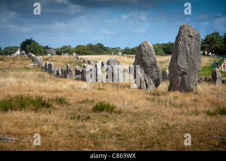 Pierres de Carnac. Village de Carnac. Département du Morbihan, Bretagne, France, Europe. Banque D'Images