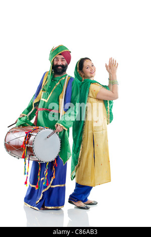 Couple sikh s'amuser Banque D'Images