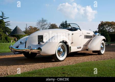 1935 Auburn 851 Speedster hors Palace House, Beaulieu Banque D'Images