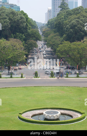 Vue de l'Unification Palace à Saigon, Vietnam Banque D'Images