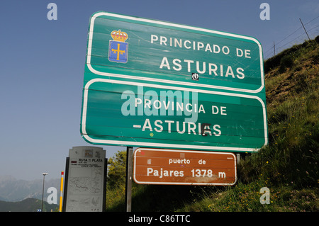 Signe de l'information ' Rural San Martino . Principado de Asturias . Espagne Banque D'Images