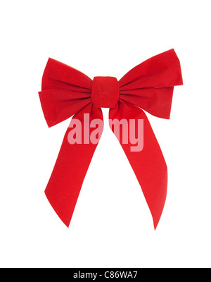 Large red Christmas bow Banque D'Images