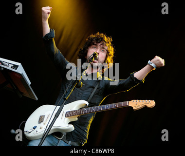 BELFAST, ROYAUME UNI - 11 août : Richie Egan de Jape effectue au jour un de Belsonic à Custom House Square le 11 août 2008 à Belfast, en Irlande du Nord. Banque D'Images