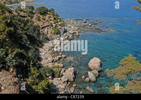 Les côtes du nord de la péninsule d'Akamas à Chypre Banque D'Images