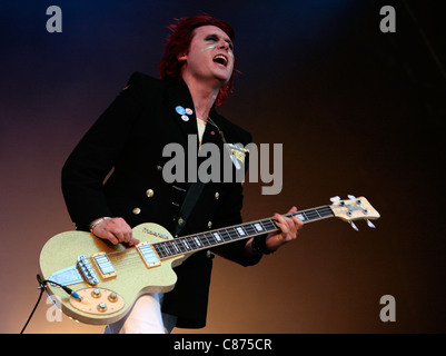 BELFAST, ROYAUME UNI - 21 août : Nicky Wire - Manic Street Preachers Banque D'Images