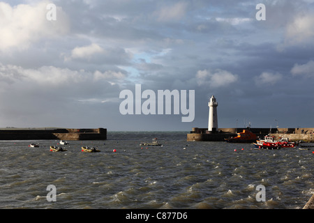 Royaume-uni, Irlande du Nord, County Down, Donaghadee, vue sur le port Banque D'Images