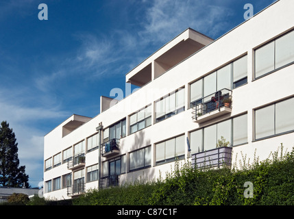 Bâtiment résidentiel (Appartement Maison) par Ludwig Mies van der Rohe à Weissenhof Estate (Weissenhofsiedlung), Stuttgart, Allemagne Banque D'Images