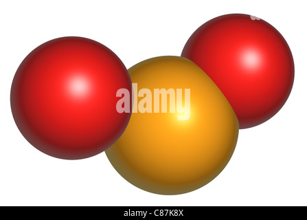 Molécule de dioxyde de soufre Banque D'Images