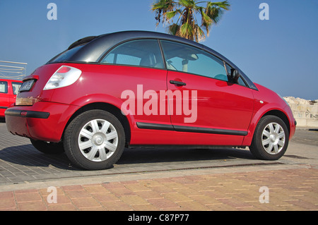 Citroën C3 rouge à l'aéroport de Reus, Reus, la Costa Dorada, province de Tarragone, Catalogne, Espagne Banque D'Images