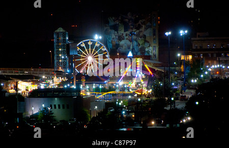 Parc d'attractions dans le centre-ville de Shreveport, Louisiane, Etats-Unis Banque D'Images