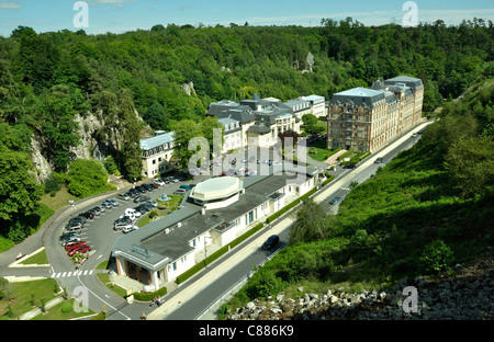 Bagnoles de l'Orne, station thermale : Hôtel : les Thermes (Orne, Normandie, France). Banque D'Images