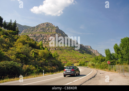 C-55 route de Santa Maria de Montserrat Abbaye Bénédictine, Montserrat, Province de Barcelone, Catalogne, Espagne Banque D'Images