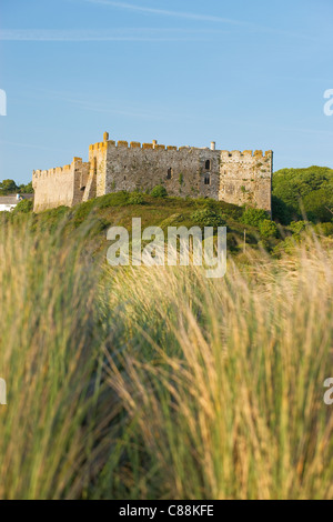 Château de Manorbier Manorbier et Pembrokeshire Wales Pembroke Banque D'Images