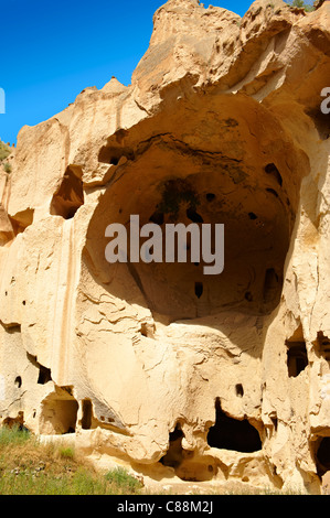 Début des monastères chrétiens de Turquie Cappadoce Zelve, Banque D'Images