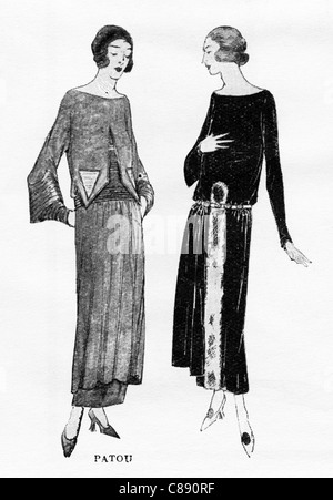 L'illustration de mode vers 1922 vêtements par le designer français Jean Patou (1887 - 1936) Banque D'Images