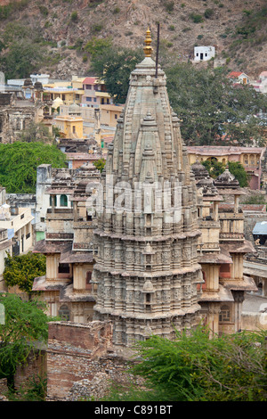 Jagat Shiromani Temple hindou Krishna, construite 11ème siècle dédié à Vishnu à Jaipur, Rajasthan, Inde du Nord Banque D'Images