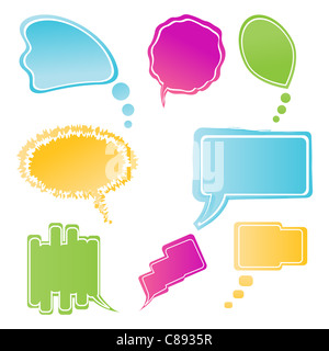 Illustration de l'ensemble des bulles colorées Banque D'Images