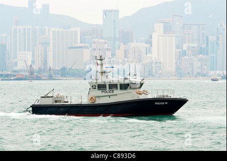 Lancement de la police à la recherche de personne disparue dans la région de Victoria Harbour Kowloon Hong Kong Chine Asie Banque D'Images