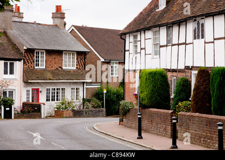 Scène de rue à South Street, Cuckfield, West Sussex Banque D'Images