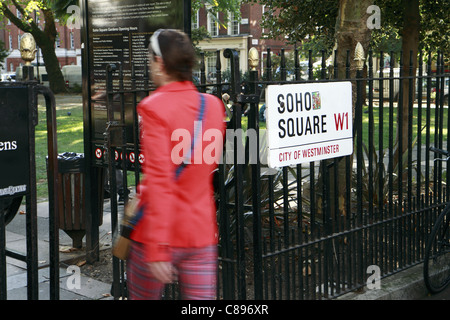 Soho Square Gardens, London UK Banque D'Images