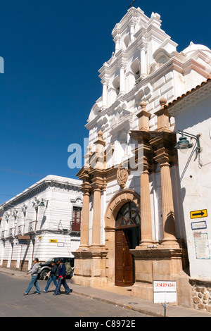 Église de Santa Barbara, Sucre vieille ville, Bolivie (UNESCO World Heritage), sur place de la Liberté Banque D'Images