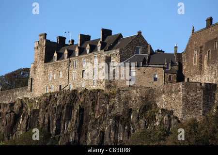 Ville de Stirling, Écosse. Vue rapprochée de l'ouest des remparts du château de Stirling. Banque D'Images