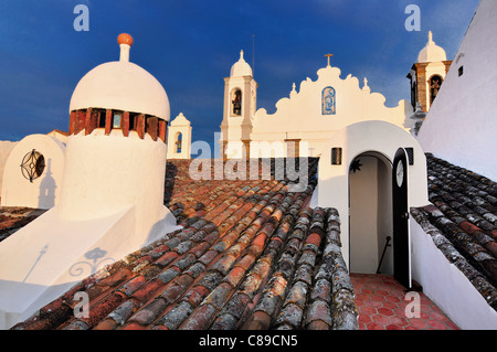 Le Portugal, l'Alentejo : Toit-terrasse de la pension Casa Pinto, dans le village historique Monsaraz Banque D'Images