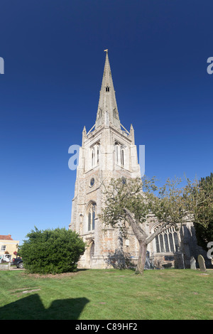 La tour de l'église de St Jean Baptiste à Thaxted, Angleterre Banque D'Images