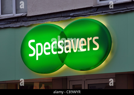 La boutique sign Specsavers Banque D'Images