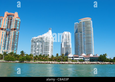 South Pointe Park sur South Beach, Florida (2011) Banque D'Images