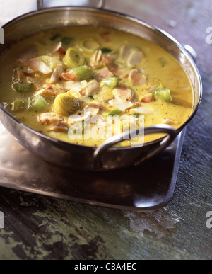 Soupe mulligatawny Poulet Banque D'Images