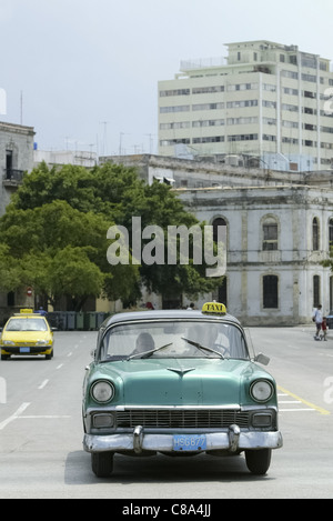 Old vintage taxi à La Havane, Cuba Banque D'Images