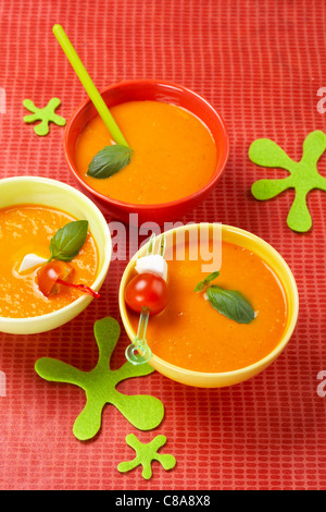 Soupe de tomate fraîche Banque D'Images