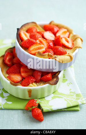 Tartelettes aux fraises Banque D'Images