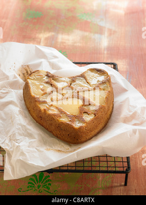 Gâteau aux poires et farine complète Banque D'Images