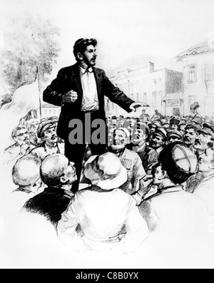 Discours de Joseph Staline,1917 Banque D'Images