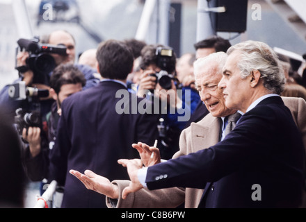 Gianni Agnelli avec Raul Gardini,'80 Banque D'Images