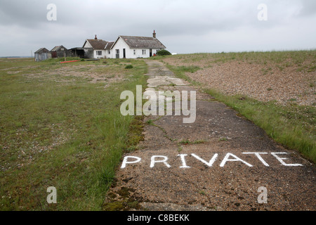 Privée Villa UK House en Shingle Street, Suffolk, Angleterre, Royaume-Uni. Banque D'Images