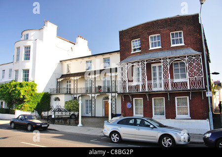 Maisons sur la terrasse, Barnes, London Borough of Richmond upon Thames, Greater London, England, UK Banque D'Images