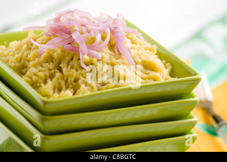 République Dominicaine, Mangu plat de purée de bananes plantains verts Banque D'Images