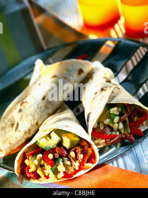 Tortillas farcies avec les enchiladas Banque D'Images