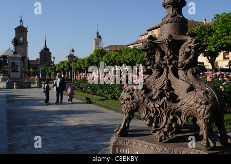 Plaza Cervantes À ALCALA DE HENARES . Communauté de Madrid .ESPAGNE Banque D'Images