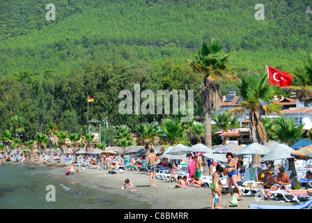 AKYAKA, Turquie. Vue d'Akyaka beach. 2011. Banque D'Images