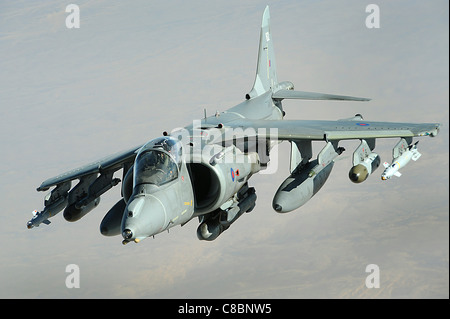 Harrier GR-9 effectue une patrouille d'avions de combat au-dessus de l'Afghanistan Banque D'Images