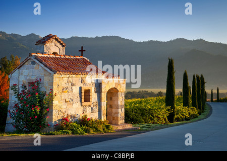 Chapelle de prière du Castello di Amorosa Winery à Napa Valley Callifornia USA Banque D'Images